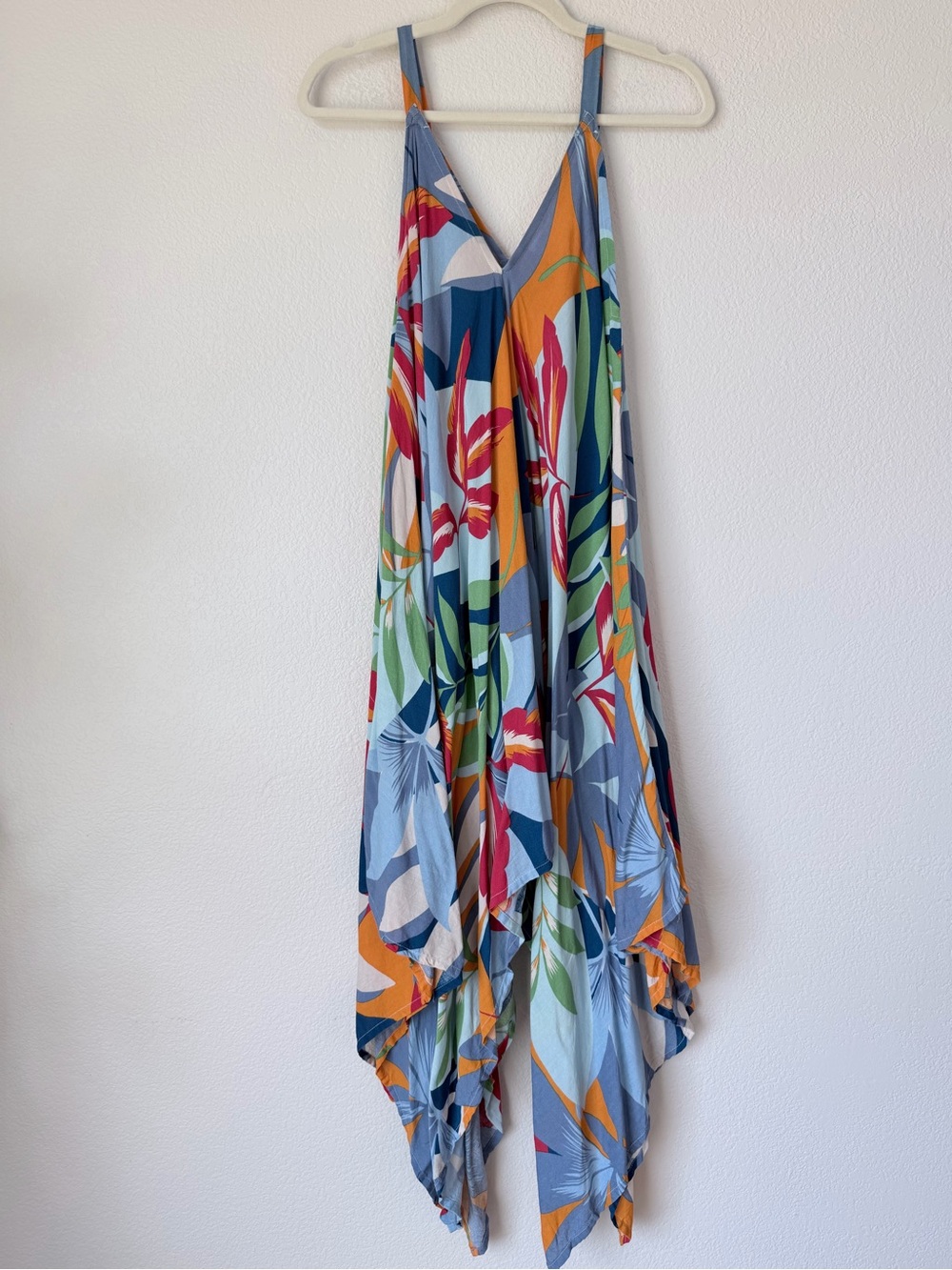 Goa Beachwear by Japna XS Tropical Handkerchief Maxi Dress Swim Cover Up